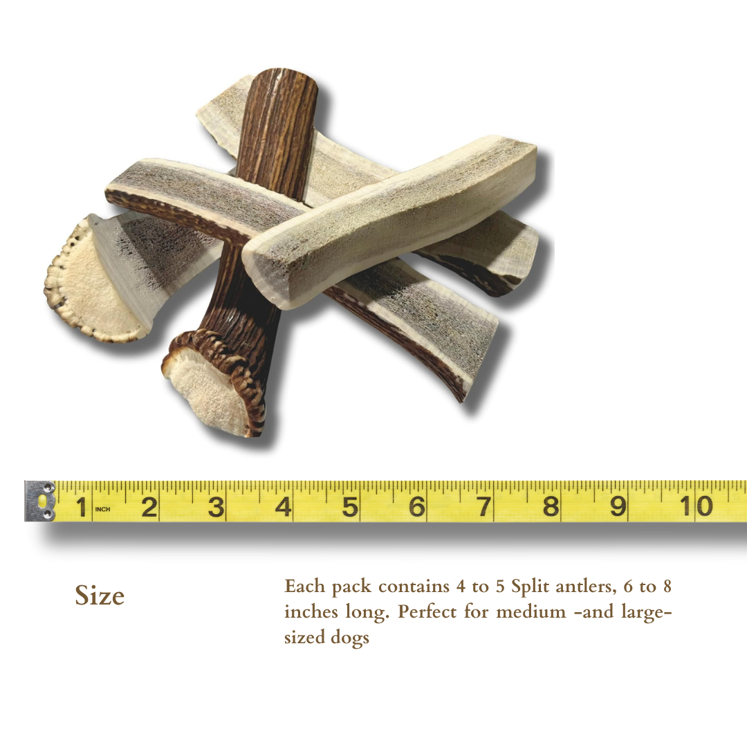 1 Pound Pack Bulk | Premium Split Elk Antler Chews